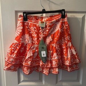 NWT Farm Rio Orange Skirt, S
